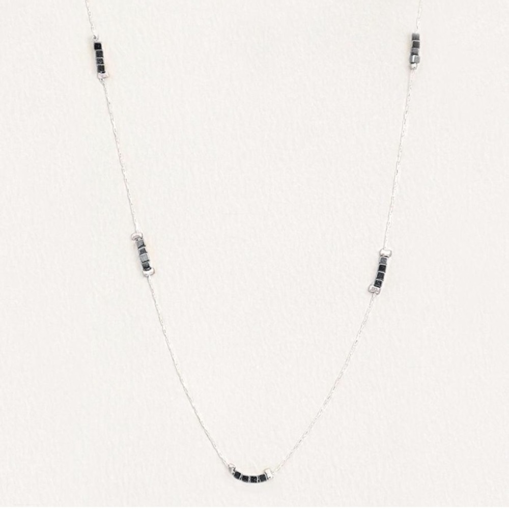 Bar Necklace, Noir